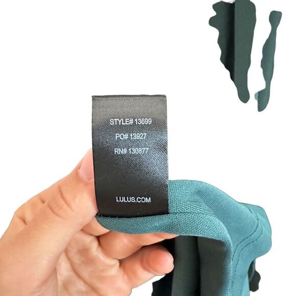 NWT Lulus Mythical Kind of Love Dark Green Maxi Dress size M - Picture 8 of 8